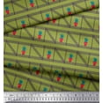 thumbnail image 2 of Soimoi Green Silk Fabric Plant Garden Accessories Decor Fabric Printed Yard 42 Inch Wide, 2 of 2