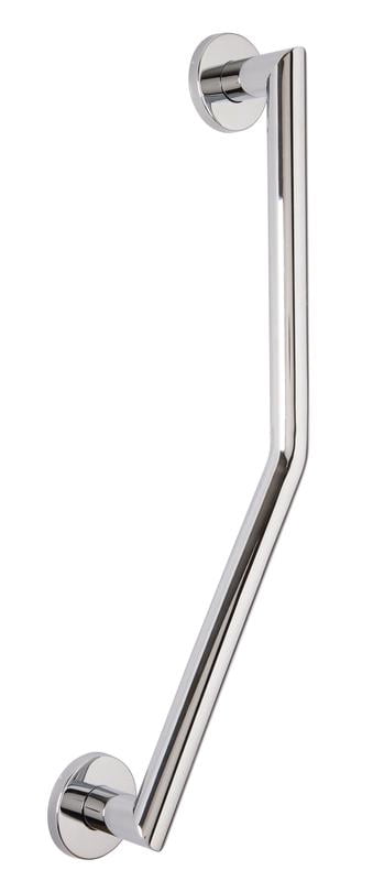 Croydex 23.62 in. Stainless Steel Angled Shower Grab Bar in Chrome