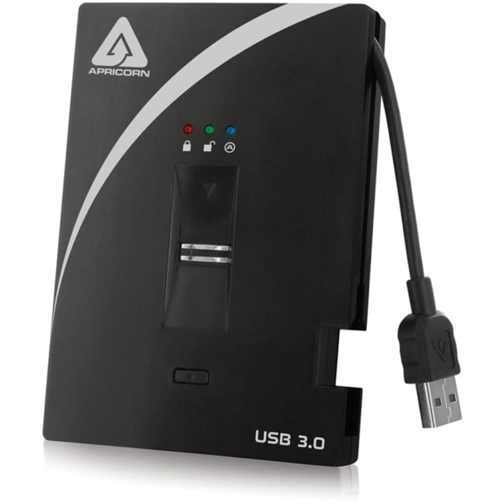 Black Apricorn Aegis Bio 3 1 TB USB 3.0 256-Bit Encryption Portable Hard Drive A25-3BIO256-1000