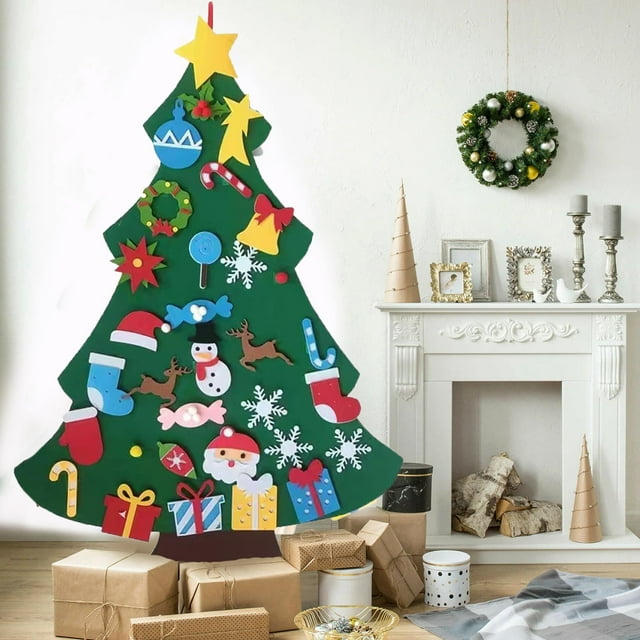 Fiudx Decoración Navideña, Juego de Adorno para Árbol Festivo, Diseño de Calendario de Cuenta Regresiva, Artesanía de Material Duradero, Interactiva Activa para Niños, Uso En Casa Durante Las Fiestas