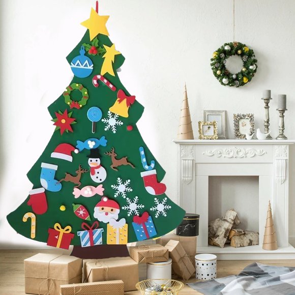Fiudx Decoración Navideña, Juego de Adorno para Árbol Festivo, Diseño de Calendario de Cuenta Regresiva, Artesanía de Material Duradero, Interactiva Activa para Niños, Uso En Casa Durante Las Fiestas