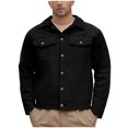 thumbnail image 2 of Donemore Men's Utility Work Jacket with Multi-Pocket Zipper Design Regular Fit Long Sleeve Collar Casual Outerwear, 2 of 9