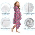 thumbnail image 7 of Pink Cartoon Horse Pattern Hooded Bath Towel，50"x30" for Ages 3 To 12 Kids, Quick Dry Lightweight Soft Microfiber Hood Beach Towel Cover Up for Kids, 7 of 7