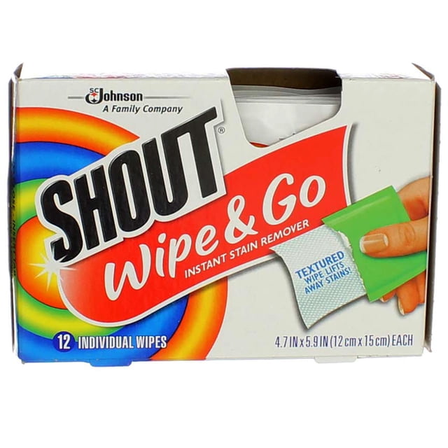 Detergente para ropa Frankel & Frankel Shout Wipes, 12 toallitas
