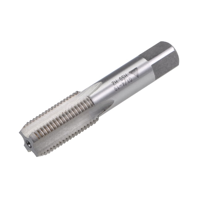 Unique Bargains G1/4-19 Pipe Thread Tap, Machine Threading Screw Tap Right Hand, HSS Uncoated Straight Flute, H2 Tolerance