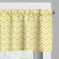 thumbnail image 3 of Ambesonne Abstract Valance Pack of 2, Chevron Zig Zag 90s, 42"X18", White and Yellow, 3 of 5