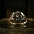 thumbnail image 4 of Silvago Jewel 14K White Gold Over Solitaire Rings - 2 Ct Round Cut Lab Created Diamond Rings - Diamond Engagement Wedding Ring for Women's - Vintage Cluster Cocktail Rings for Women's Birthday Gift, 4 of 8