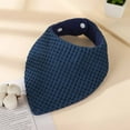 thumbnail image 2 of AJTQTH Feeding Bibs for Baby Infant Double-Layered Combed Cotton Durable Bibs Cute Waffle Knit Solid Color Bibs Comfy Lightweight Skin-Friendly Bibs Navy Free Size, 2 of 3