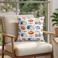 thumbnail image 4 of Pillow Covers 20x20 Set of 2, Fall Pumpkins Square Throw Pillow Covers for Couch/Sofa/Living Room, Thanksgiving Daisy Autumn Leaves Country Decorative Soft Pillowcases for Couch Throw Pillows, 4 of 9