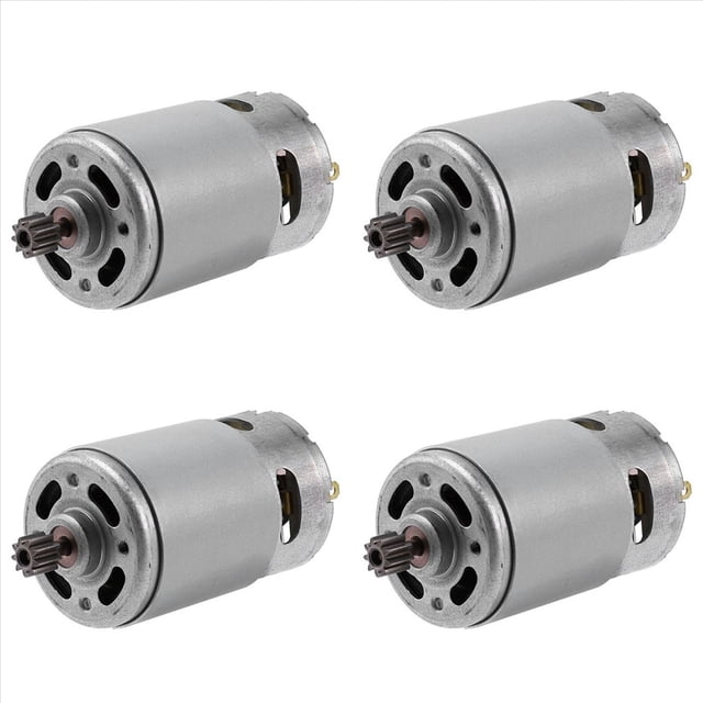 4X Motor DC 18V para NiñOs Coche EléCtrico, RC Ride, Baby Car Motor EléCtrico Caja de Cambios RS550 Motor de 12 Dientes