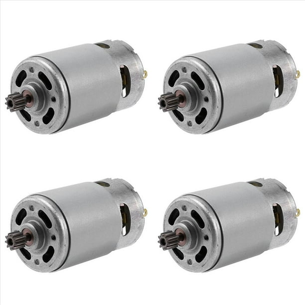4X Motor DC 18V para NiñOs Coche EléCtrico, RC Ride, Baby Car Motor EléCtrico Caja de Cambios RS550 Motor de 12 Dientes