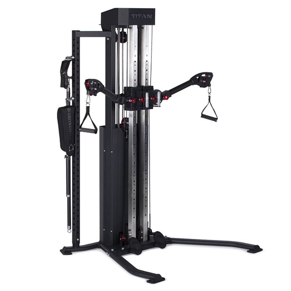 Titan Fitness Nemesis 300 LB Single Stack Functional Trainer, 300 LB Selector with Laser Engraved Numbers