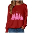thumbnail image 6 of Towmus Christmas Sweatshirt for Women Cute Xmas Tree Casual Crewneck Sweatshirt Oversized Graphic Pullover Tops, 6 of 6