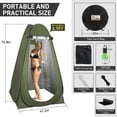 thumbnail image 5 of Portable Camping Toilet with Pop Up Privacy Tent, Folding Portable Toilet for Camping with 12 Inch Seat, LED Light Portable Bathroom Kit for Adults up to 400 Lbs, 5 of 7