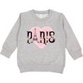 thumbnail image 2 of Inktastic Paris Pink Heart Eiffel Tower with Flowers Toddler Sweatshirt, 2 of 4