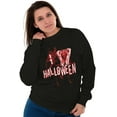 thumbnail image 4 of I Love Halloween Spooky Macabre Sweatshirt for Men or Women Brisco Brands S, 4 of 6