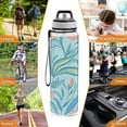 thumbnail image 7 of Vivid Leaf Design 1000ml Tritan Sport Bottle Straw LeakProof Food-Grade Portable Wide Handle, 7 of 7