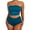 #1_Navy, variant on Women's Strapless Tube Top Bikini Set - Sleeveless Crop Tank & High Waisted Bottom, Tummy Control Two Piece Swimwear for Beach & Pool