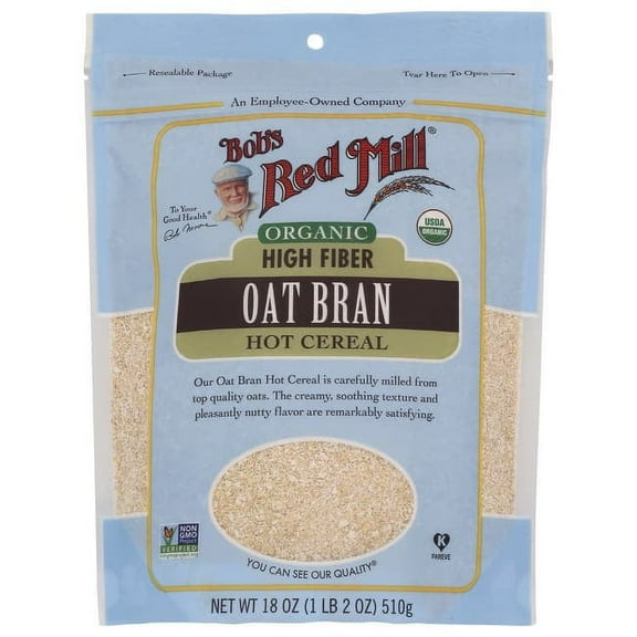 Bob's Red Mill Organic High Fiber Oat Bran Hot Cereal, 18oz