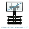 MountIt! Premium 3Shelf TV Stand for LED and LCD TVs up to 70", Black