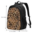 thumbnail image 2 of Travel Shoulder Computer Backpack 18 X 13.4 X 8.3in With Usb Cable And Music Jack Multi-Space Pocket Leopard Skin Print Style Firebrick_1, 2 of 7