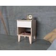 thumbnail image 2 of Inval 1 Drawer Nightstand, Sand Oak/White, 2 of 9