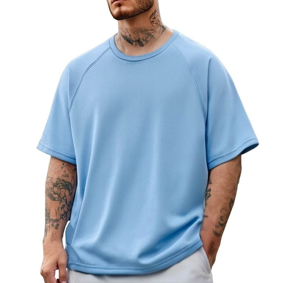 Men's Sports T Shirt Short Sleeved Basketball Warm Up Quick Drying Sweat Wicking Trendy Athletic Apparel for College Students