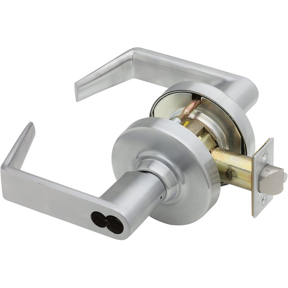 SCHLAGE ND80JD RHO 626 FSIC Series ND Grade 1 Cylindrical Lock, Storeroom Function, Full Size Interchangeable Core, Rhodes Design, Satin Chrome Finish