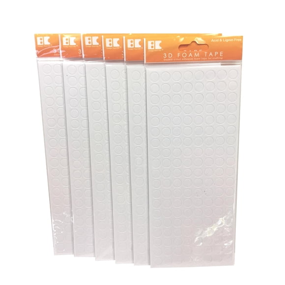 Cintas De Espuma Precortadas 3D- Círculo Grande- 6 Hojas