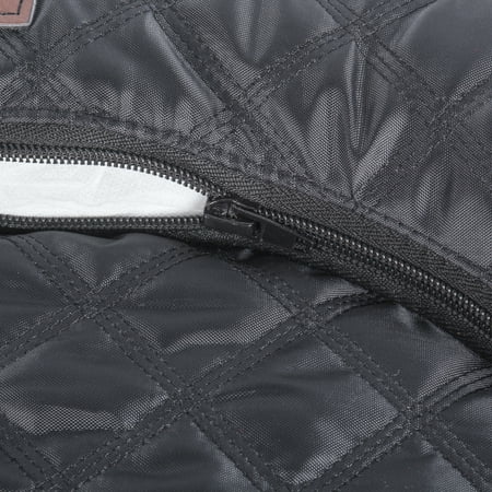 DII Bone Dry Large Oval Quilted Kennel & Crate Padded Pet Mat, 22x34" For Dogs or Cats-Black