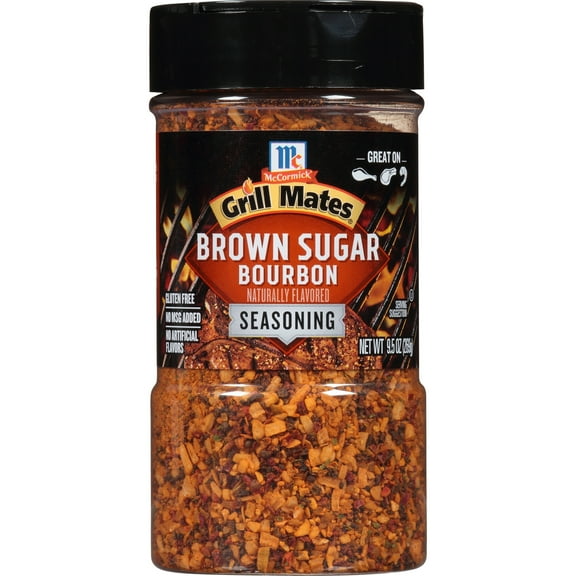 McCormick GRILL MATES Gluten Free Brown Sugar Bourbon Seasoning, 9.5 oz Bottle