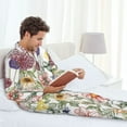 thumbnail image 6 of Lsque Autumn Garden Pattern Long Sleeve Pajama Set for Men - Soft 2-Piece Sleepwear and Loungewear Set with Pockets, Comfy Nightwear-X-Large, 6 of 7