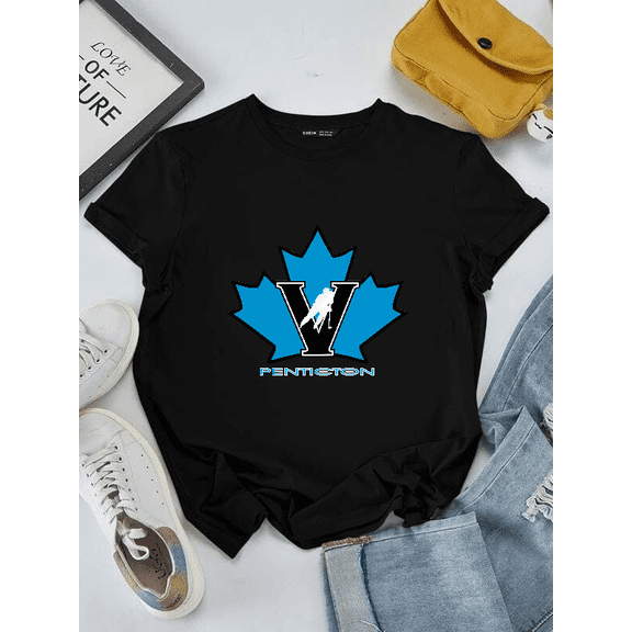 Ice Sports Penticton Vees Hockey Team League Fan Design Top Top Unisex T-Shirt V16024 ,up to size 5XL