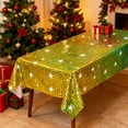 thumbnail image 4 of Christmas Laser Snowflake Sequin Tablecloth, Sparkling Festive Fabric That Shines Under Lights, Perfect for Holiday Dinners, Parties, and Gatherings, Adds Glamour to Any Table, Gold, 1pcs, 4 of 6