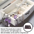 thumbnail image 4 of Organizador de joyas Naiovety 54 rejillas de madera y pelusas Morado oscuro, 4 of 6