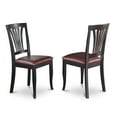 thumbnail image 2 of East West Furniture Parfait 7-piece Dining Set w/ Leather Chairs in Black/Cherry, 2 of 2