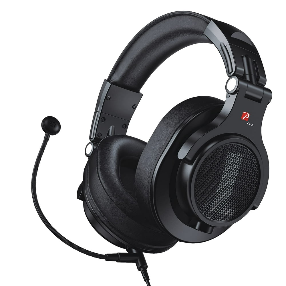 Prosonic DJ2G Headsets with Boom Mic, Office Wired Over Ear Headphones