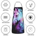 thumbnail image 6 of Yiaed Rainbow Spotted White Horse Print Kitchen Apron with Hand Wipe Pockets,Big Pocket,Aprons for Women with Pockets, Waterproof for Cooking Baking, 6 of 7