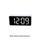 thumbnail image 5 of Billuyoard Reloj despertador Digital LED, medidor de temperatura, de escritorio, brillo ajustable, alarma de 12/24H, termómetro de reloj con espejo Decoración del hogar Concha blanca/blanco Billuyoard HA082729-04, 5 of 6