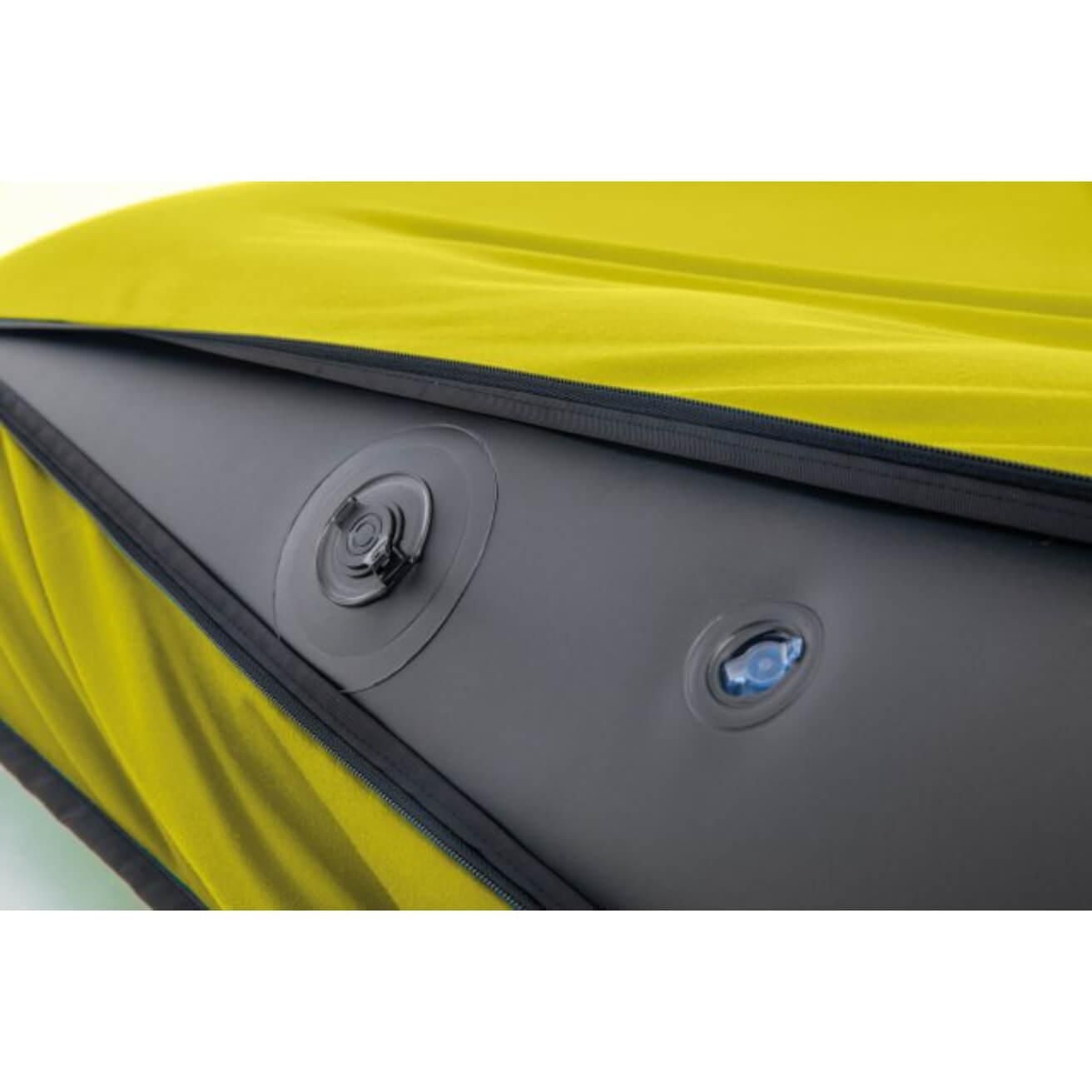 Intex Luxe Lounge Chaise Longue Gonflable pour Piscine, Design Bleu et Jaune