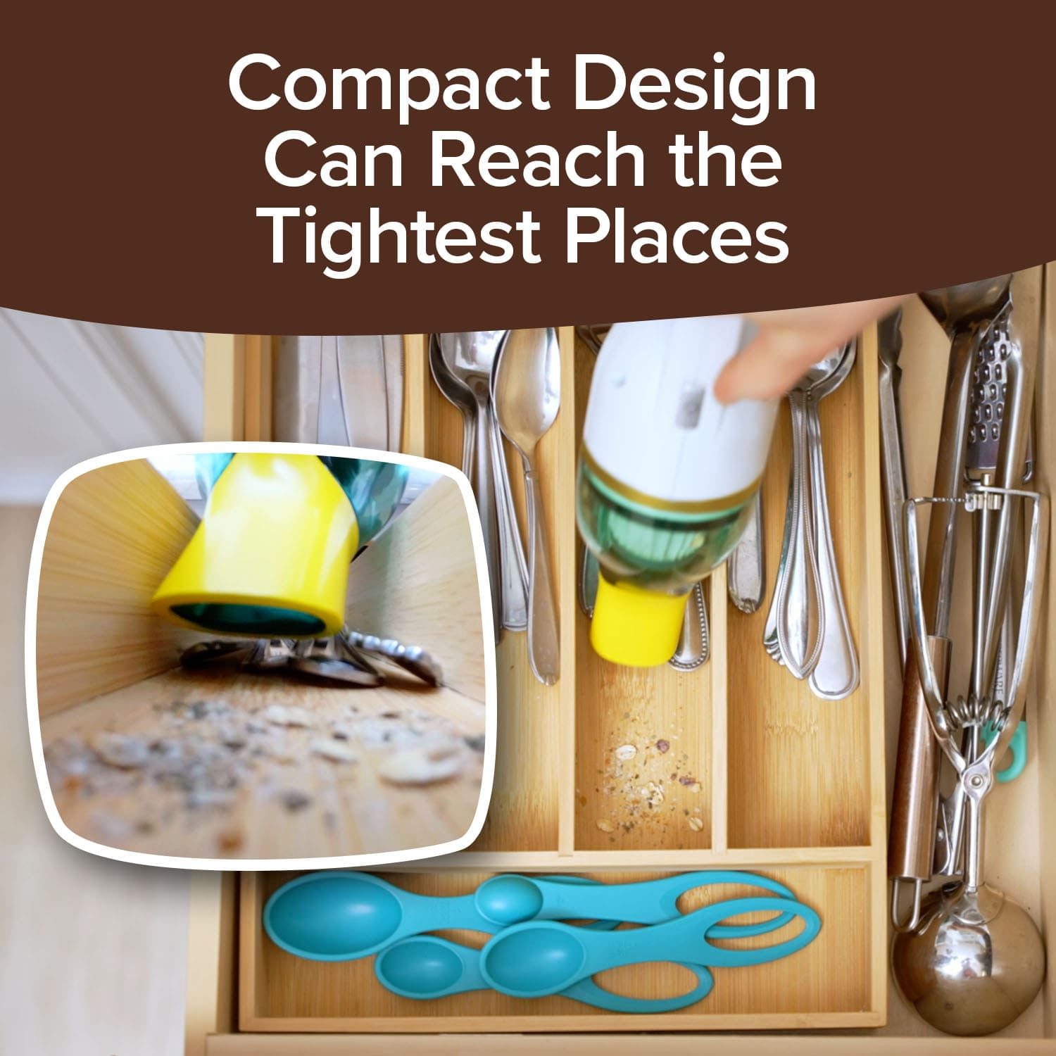 Duck Compact Cordless Vacuum by Horsepower, Gold Edition, Ultra-Powerful Upgraded Battery for Extra-Long Run Time, AS SEEN ON TV, Strong Suction, Easy to Store, Portable & Rechargeable. Home & Auto