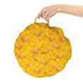 thumbnail image 2 of Flower Round Floor Cushion with Handle, Floral Theme Botanical Motif with Spring Blooming Orange Lilies Pattern, Pillow for Living Room & Dorms, 18" Round, Orange and Pale Orange, by Ambesonne, 2 of 4