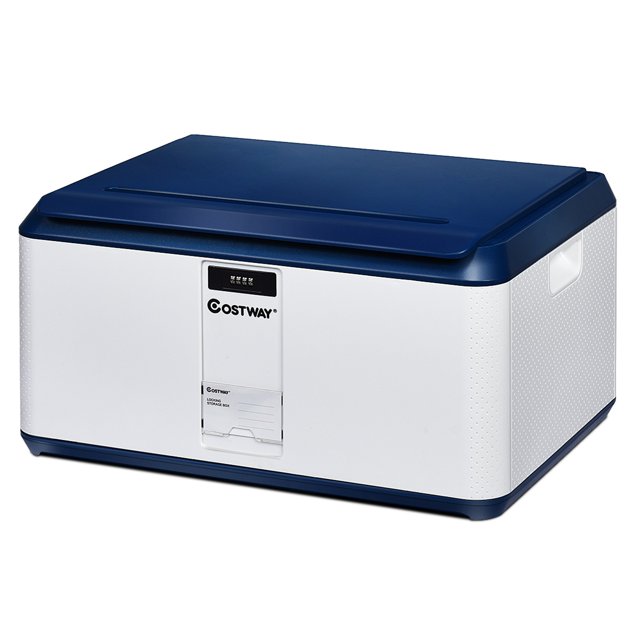 Costway 21-Gallon Locking Storage Container Bin Stackable for Camping Office Home