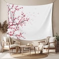 thumbnail image 2 of Cherry Blossom Large Tapestry for Bedroom Wall Hanging Tapestry, Spring Pink Floral Branches Watercolor Ceiling Backdrop Tapestries Poster Blanket Wall Decor for Teens Room Living Room Dorm 85" x 90", 2 of 8