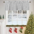 thumbnail image 5 of Merry Christmas Winter Snow Seamless Valances for Windows,Kitchen Valance Rod Pocket Short Curtain,White Snowflakes on Gray Valance Curtain Window Valances for Bedroom 42x12in, 5 of 7
