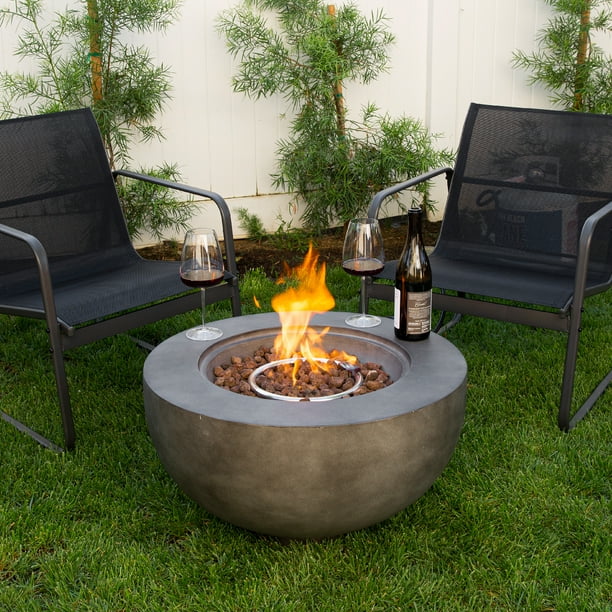 Barton Propane Fire Pit Outdoor, Propane Gas Fire Bowl with Lava Rocks