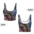 thumbnail image 5 of Fotbe Rainbow Astronaut Space Landscape Pattern Womens' Sports Bra Longline Wirefree Padded with Medium Support Sports Moisture-Wicking Workou Vest,Tank Top-Medium, 5 of 7