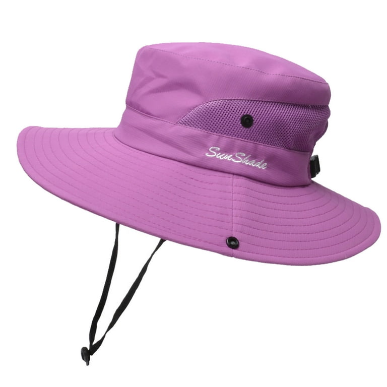 Sunvit Women's Bucket Hats- Adult Women Solid Sunshade Hat Fisherman's Hat  Basin Hat Outdoor Sun Hats #420 Purple