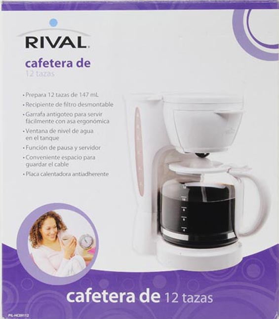 Rival 12 Cup White Coffee Maker