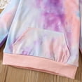 thumbnail image 6 of LIIPEE Girls Boys Jacket Tie Dye Printed Long Sleeve Hooded Jackets With Pocket Infant Comfortable Party Coat,Purple,1-2 Years, 6 of 7